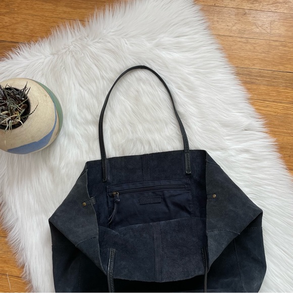 Mango large suede leather tote bag - Picture 6 of 9